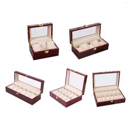 Watch Boxes Box Organiser Container Wooden For Table Dresser Shop Display Men Women Watches Necklace Bracelet Earrings