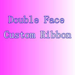 accessories DHK Many Sizes 50yards 100yards Custom Ribbon Double Two Face Printed Grosgrain DIY Craft Decoration S1073