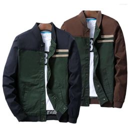 Men's Jackets Autumn Military Coats Fashion Slim Casual Stand Collar Single Breasted Baseball For Men Chaquetas Hombre