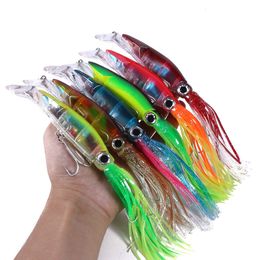 Baits Lures 1pcs Hard Fishing Lure Fish Bait 40g 6 Colour Squid High Carbon Steel Hook Octopus Crank For Artificial Tuna Sea Allure Tool 230504