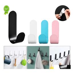 Hooks Rails Selfadhesive Wall Organiser Hook Behinddoor Key Cloth Hanger Bathroom Robe Towel Holder Rack Kitchen Hardware Shelf Dr Dhs1N