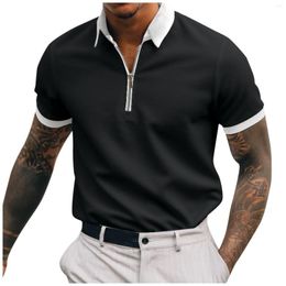Men's Polos Men Pocket Polo Shirts Summer Slim Fit Casual Men's T Breathable Tees Male Top Man Sports Wear 2023 Fashion