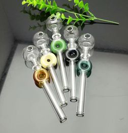 Smoking Pipes Aeecssories Glass Hookahs Bongs New Coloured circular glass large bubble straight pot