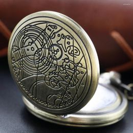 Pocket Watches Antique Unknown Copper Wire Puzzle Quartz Watch Men's And Women's Necklace Pendant Clock Retro Fob Chain