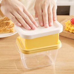 Storage Bottles Cheese Container Transparent Visible Good Sealing Butter Cutter Large Capacity Cutting Box With Lid Kitchen Tools