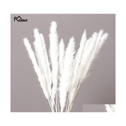 Decorative Flowers Wreaths 15 Pcs Brush Dried Colored Natural Flower Bouquet Wedding Home Decoration Glass Window Floral Drop Deli Dhix5