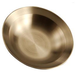Bowls Pasta Party Reusable Metal Plates For Eating Camping Plate Stainless Steel