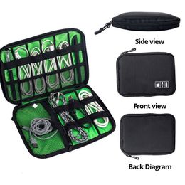 Storage Bags Digital Storage Bag USB Data Cable Organiser Headset Cable Bag Pen Charging Treasure Box Bag 230503