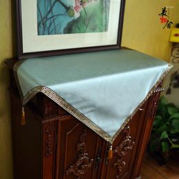 Table Cloth Mahjong Cover Plain Landscape Embroidery Wedding Room Sofa Home El Bedding Decoration Refrigerator Dresser Runner