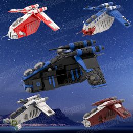 Blocks Shadow Legion Republic Gunship mod of set with MOC 75626 Model Building Kit Space Wars Kids Educational Toys gift 230504