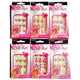 False Nails Detachable Fake Nail Tips For Extension Manicure Art Press On With Design 12pcs