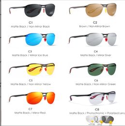Polarized Sunglasses Men Goggles Sports Driving Sun Glasses Anti-UV400 TR90 Frame Sunglasses Polarized