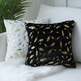 Pillow Case Solid Color Cushion Pillowcases Feather Fur Upholstery Cover 45 45cm Wholesale Home Bedroom Decorative Pillowcase Sofa