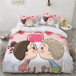 Bedding Sets Kids Set For Baby Cartoon Duvet Cover Home Bed Linen Family Euro Holiday Cute Drop