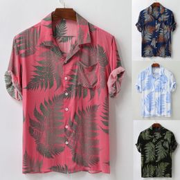 Men's Casual Shirts Summer Men's Short Sleeve Hawaiian Shirts Casual Loose Buttons Colorful Print Fashion Summer Shirts 230504