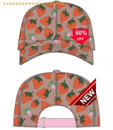 quality 33High strawberry baseball caps man's cotton cactus classic letter Ball caps summer women sun hats outdoor adjustable Snapback Cap girl's cute visor1228