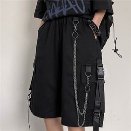 Men's Shorts Men's Shorts Summer Casual Fashion Style Boardshort Bermuda Male Drawstring Elastic Waist With Chain Beach Shorts Men 230503