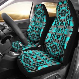 Car Seat Covers Pattern Blue NativeCar Cover Pack Of 2 Universal Front Protective