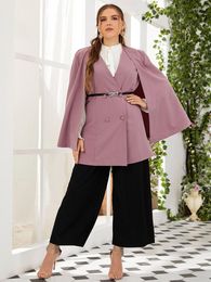 Outerwear TOLEEN Plus Size Women Blazer 2023 Autumn Solid Pink Large Coat Shawl Long Sleeves Oversize Formal Outfits Darped Vintage Cloth
