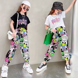 Clothing Sets Boutique Outfits Teenagers Kids Clothes Suit Light Summer Korean Cute Girls 10 12 Years Tracksuit for Children 230504