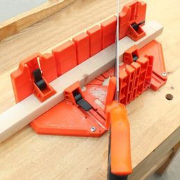 Zaag 1214inch Adjustable Carpenter Saws Miter Box 0/22.5/45/90 Degree Plastic Cutting Clamps for Wooden Strip Plaster Line Cut Tool