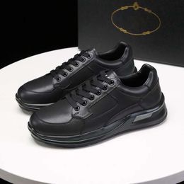 Fashion FLY BLOCK Men Casuals Shoes Onyx Resin Bottom Running Sneakers Italy Delicate Black White Low Top Leather Designer Casual Striding Athletic Shoes Box EU 38-45