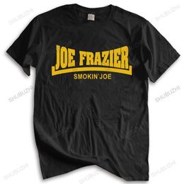 Men's T-Shirts Men Cotton T Shirt Summer Brand Tshirt JOE FRAZIER Smokin' Joe Boxing Legend Men's Top Tees Mens Tshirt 230504