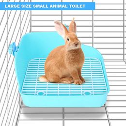 Supplies Rabbit Toilet Guinea Pig Hamster Bathroom Square Shape Pet Toilet Small Animal Toilet for Rabbit Chinchilla Guinea Pig Cage Use