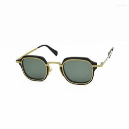Sunglasses Japanese Design ANNE Fashion Vintage Frame Square Men 2023 Classic Designer Trend Travel Female 228S