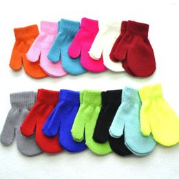 Hair Accessories 1-4 Years Old Kindergarten Boys And Girls Knitted Winter Gloves For Kids Full Finger Warm Mittens Children Baby Toodler