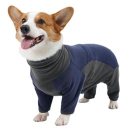 Dog Apparel Dog Winter Coat Soft Fleece Pullover Pyjamas Windproof Warm Cold Weather Jacket Vest Cosy Onesie Jumpsuit Apparel Outfit Clothes 230504