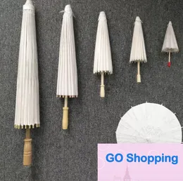 Classic White Paper Chinese Craft Umbrella Parasol Oriental Umbrella for Wedding for Crafts Photo Props Wedding Party Bridal Decorations Photography