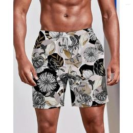 Men's Shorts Summer Leisure Resort Oversized Flower 3D Printed Men's Beach Pants Swimming Sports Fashion Comfortable Loose Trend