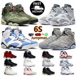 Basketball Shoes Jumpman 6 6s University Blue Red Oreo Georgetown Midnight Navy Cactus Jack Black Infrared Cool Grey mens trainers outdoor sports sneakers size 36-47
