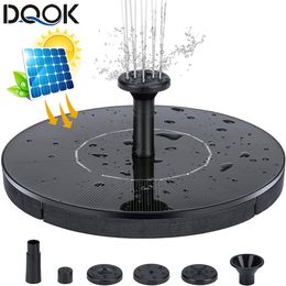 Garden Decorations Mini Solar Water Fountain Pool Pond fall Decoration Outdoor Bird Bath Powered Floating 230504