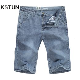 Men s Jeans Shorts Denim Light Blue Slim Straight Stretch Man Brand 2023 Casual Short Pants Cowboys Homme 230503