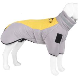 Dog Apparel Dog Coat Winter Clothes Turtleneck Jackets High Neck Reflective Apparel for Cold Weather for Large Medium Breed Dog 230504