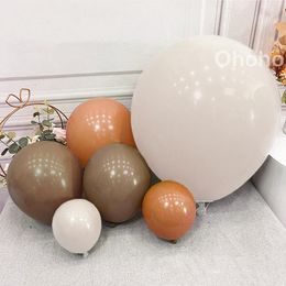 Party Decoration 5/10/18 Inch Beige Cream Balloons Baby Shower Birthday Wedding Brown Avocado Green Matte Helium Ballon Arch