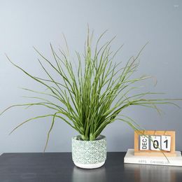 Decorative Flowers 67cm Artificial Tropical Plant Green Onion Grass Bundle Simulation Leaf Plastic Flower Arrangement Home Decor