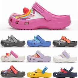 Kids Sandals Clog Flip Flop Slippers Toddlers Hole Slipper Beach Candy Pink Classic Black Boys Girls Shoes White Summer Youth Children Slides Lig a8fv#