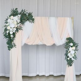 Decorative Flowers 2pcs Artificial Flower Sash Arch Decor Floral For Wedding Door Window Chair Welcome Sign Backdrop Long Table Centrepieces