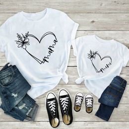 Family Matching Outfits Mother Kids Fashion Baby Girl Clothes 1PC Mom And Daughter T Shirt For Tops 230504