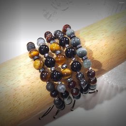 Strand Lii Ji Tiger Eye Hematite Labradorite Agate Lava Adjustable Bracelet For Male Jewellery