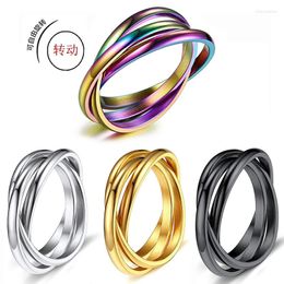 Wedding Rings Classic Triple Interlocking Engagement Ring Stainless Steel Promise Finger Jewellery Gift Women's Accessories Wholesale
