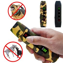 Repellents Dog Repeller Repellents Dogs Ultrasonic Bark Deterrents Electronic Training Devices With Ultrasound USB Recharge Flashlight LED