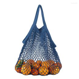 Storage Bags Reusable Friendly Eco Cotton Mesh Shopping String Net Bag For Fruit And Package