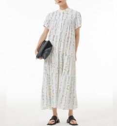 Japanese Bohemian Long Dress 2023 Summer Large Women's Wear European and American Fragmented Retro Print Dress 53661