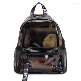 School Bags Transparent Backpacks For Women Jelly Bag Waterproof PVC Backpack Beach Travel Girls Schoolbag Fashion Mochilas