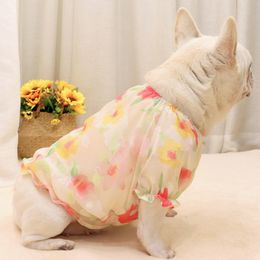 Dog Apparel French Bulldog Dress Summer Dog Clothes Pug Clothing Schnauzer Poodle Frenchies Dog Costume Apparel Drop Pet Products 230504