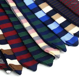 Bow Ties Knit Casual Skinny Necktie For Party Boys Girls Knitted Striped Neck Tie Wedding Groom Wear Men